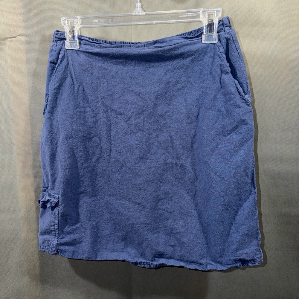 The Vermont Country Store Sz S 6/8 Pull-on DENIM SKIRT Full Elastic Waist